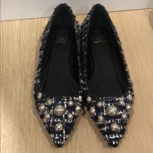 Plaid flats- never been worn!!!